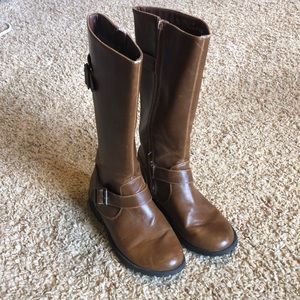 Nina tall brown boots sz 4 girls